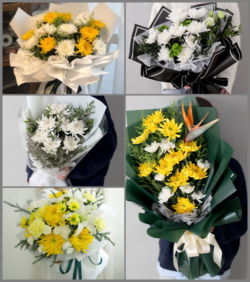 山东莱芜莱城区高庄街道上亓家峪村白事花束代送